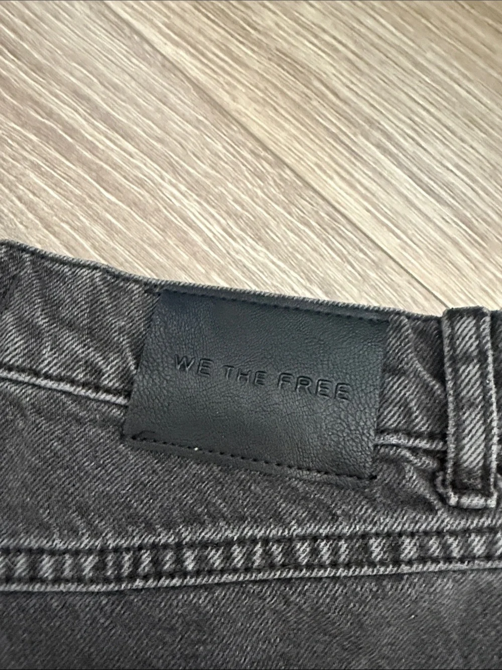 We The Free People Black Long Shorts Capri Jean Shorts Size 25